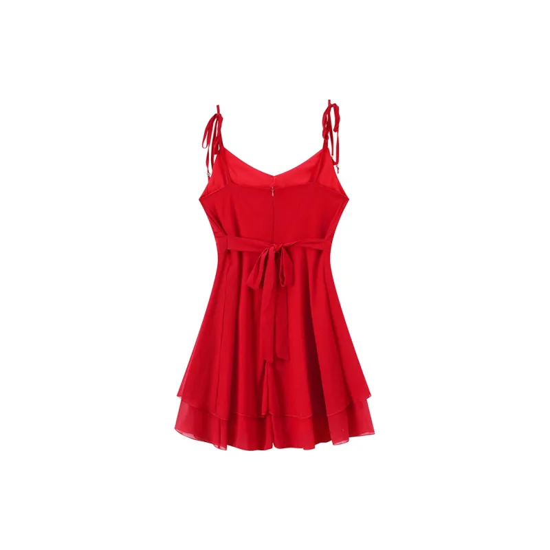 MKBY Slip Dresses Women's Red-1