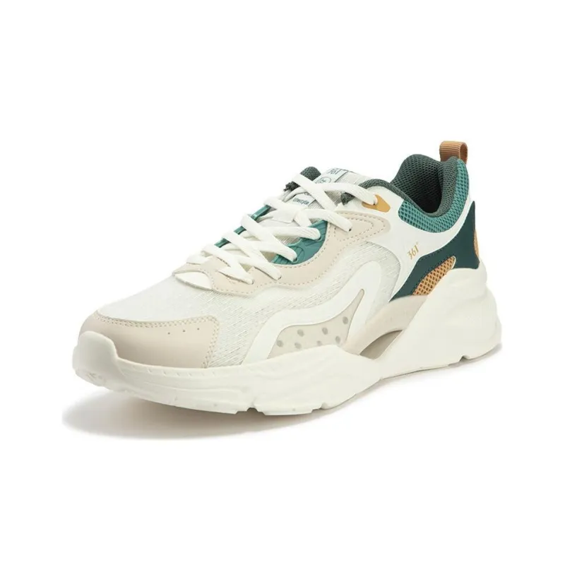 361° Shock Absorbers Low Top Casual Shoes Men's White Brown Green-1