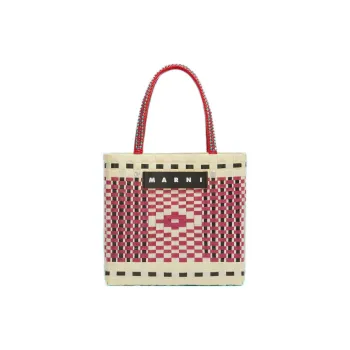 MARNI Polypropylene With Polyvinyl Chloride Handbag Women's Red & Beige