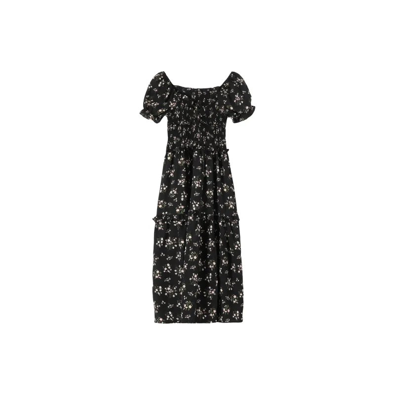 ONE PASS STUDIO Short Sleeved Dress Women's Black-1