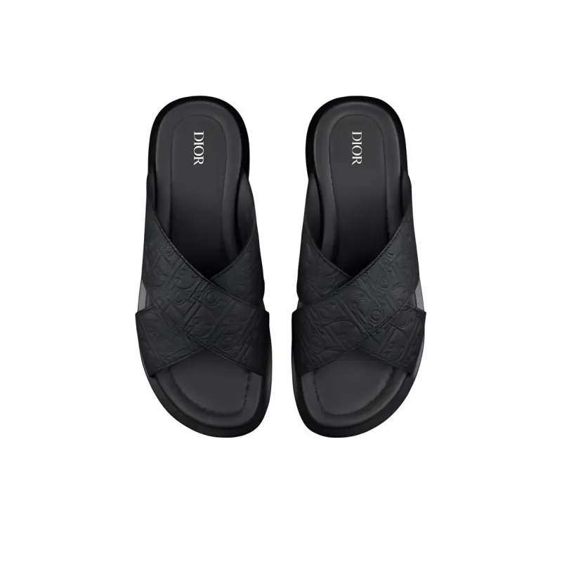 DIOR Alias Slide Slippers Men's Black-3