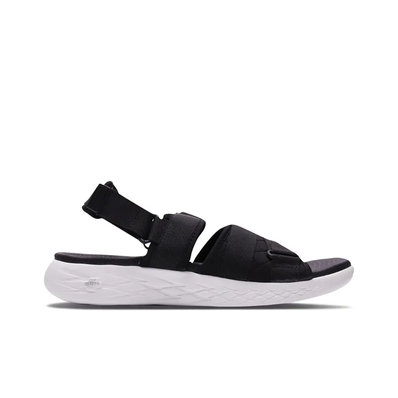 Skechers On The Go 600 Black Sandals 'Black White'-1