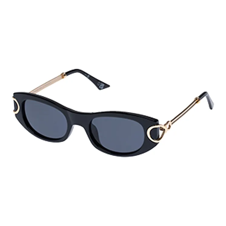 Le Specs Metallic Polyester Oval Sunglasses Women's Multicolor-0