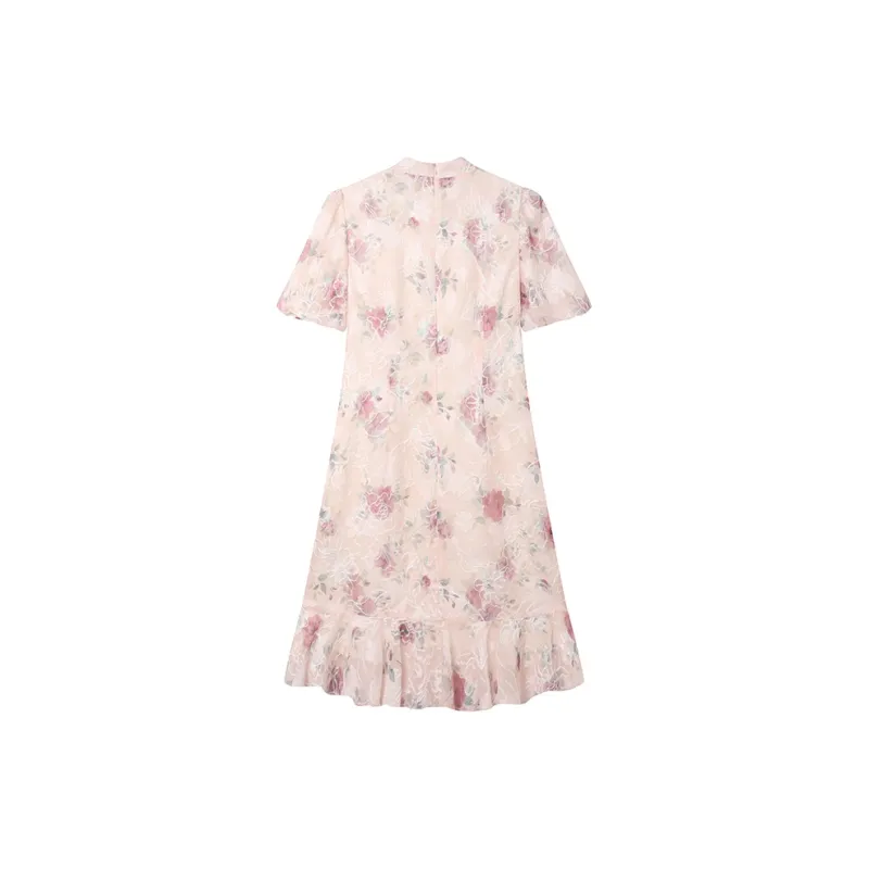 LOUISY AO Short Sleeved Dress Women's Pink Floral-1