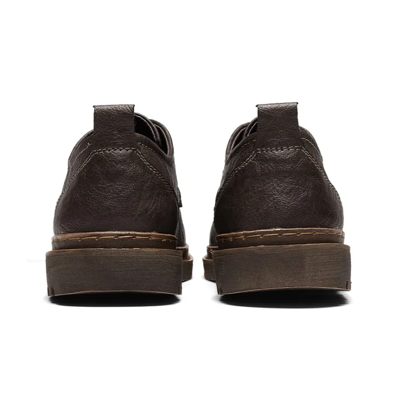 G.N.SHIJIA Men's Casual Shoes Men Low Top Black/Khaki-12