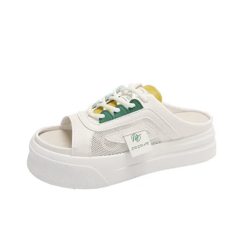 GEJIANI Slide Slippers Women's White