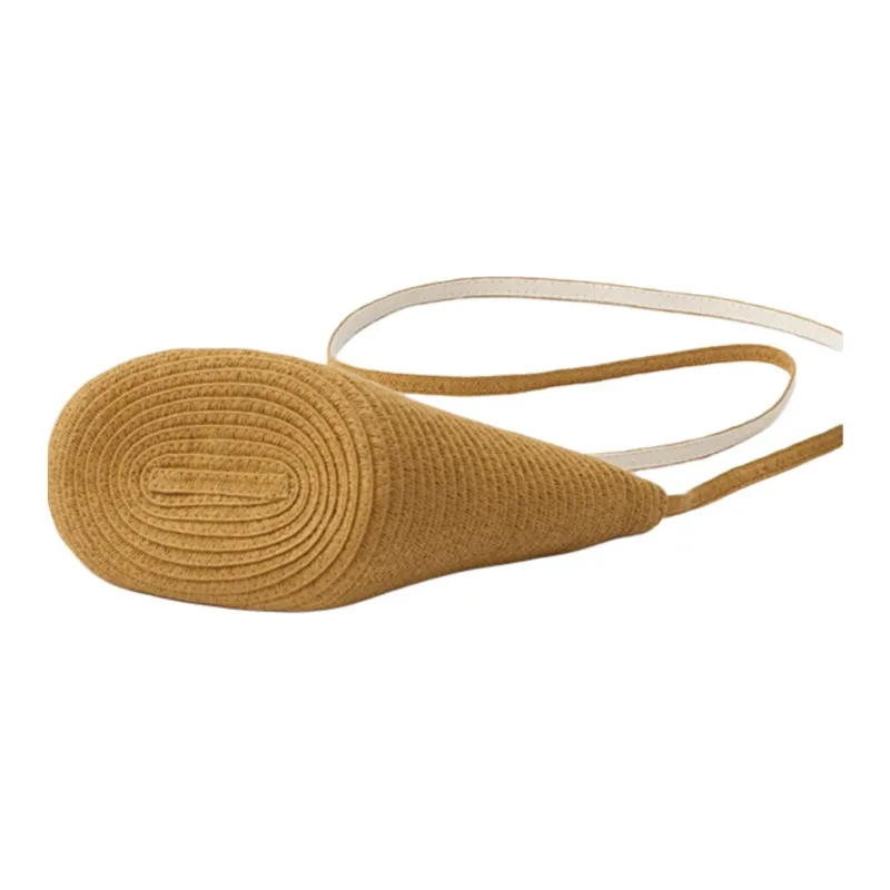 MUJI Paper Crossbody Bag Shoulder Bag Medium Size Women's Light Brown-4