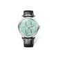 Silver Case Ice Green Black Leather