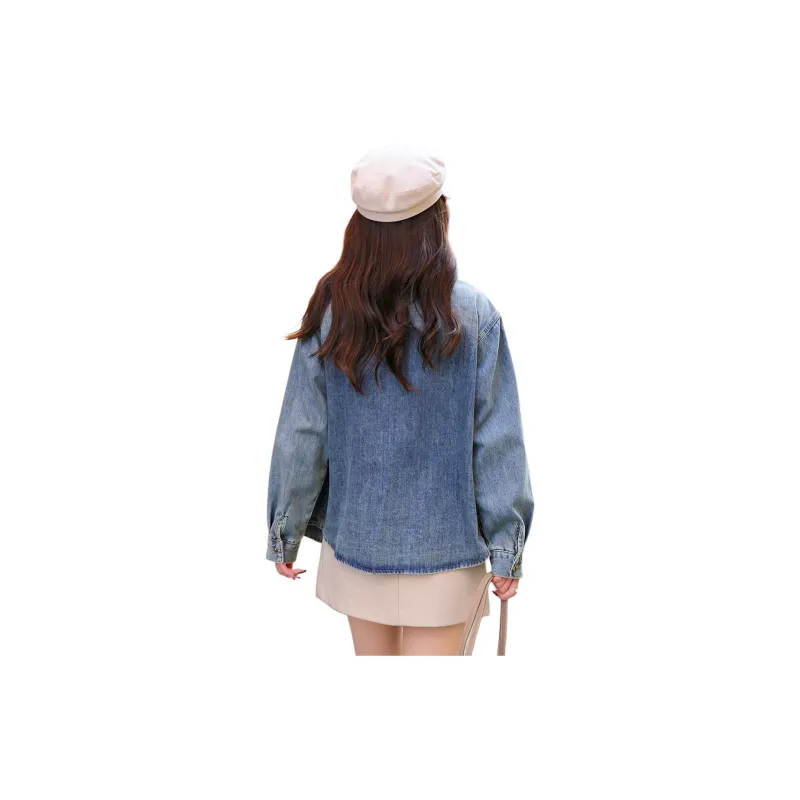 Emodues Denim Jacket Women's Dark Blue-0