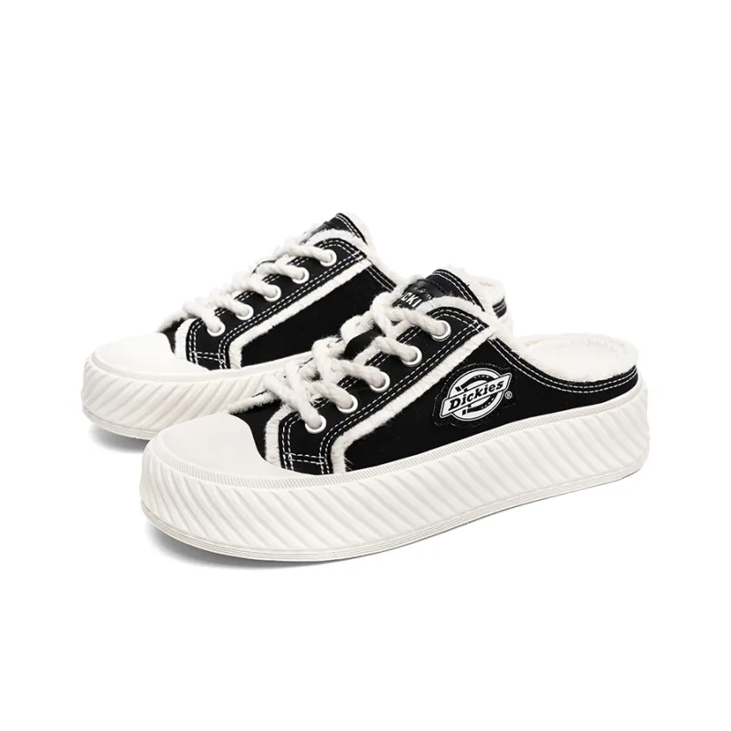 Dickies Low-Top Skateboard Shoes Unisex Black White-3