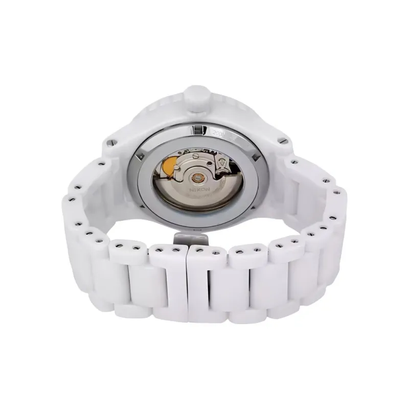 NIXON Ceramic 42-20 Collection Wrist Watch Automatic Mechanical Movement Ceramic Strap 42mm White Dial Unisex-2