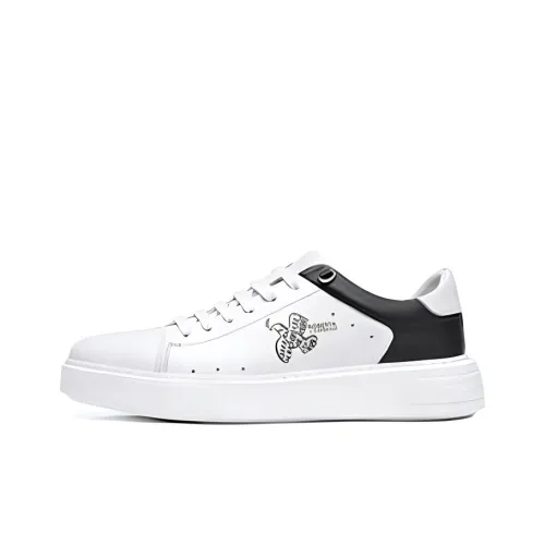 ROBERTA DI CAMERINO Low Top Skateboard Shoes Men's White Black