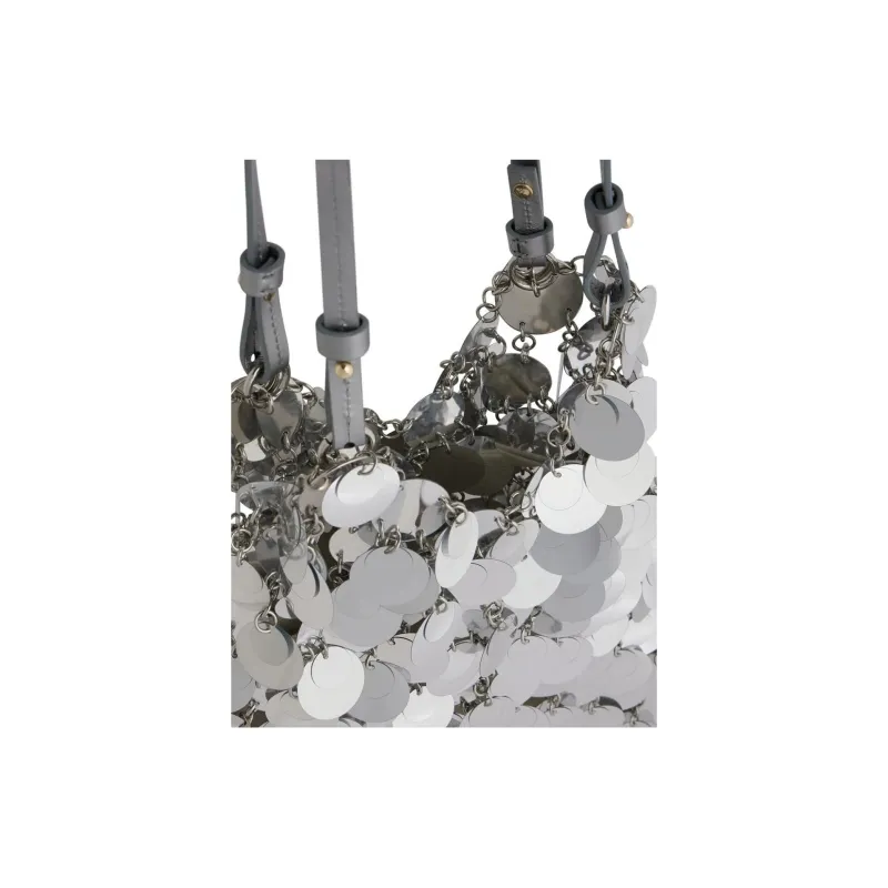 Paco Rabanne Sequinned Open Top Large Shoulder Bag-3