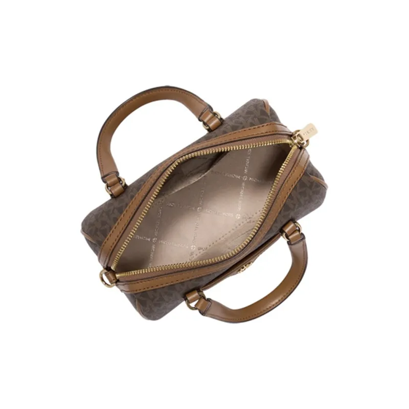 MICHAEL KORS Travel Artificial Leather Handbag, Crossbody Bag Trumpets Dark Brown & Acorn Brown-2