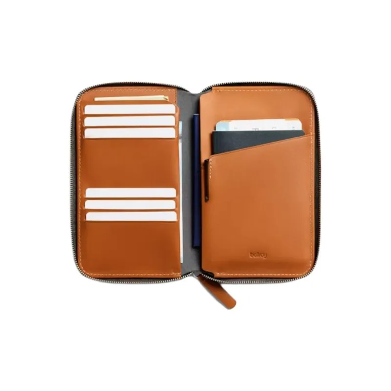 BELLROY Leather Passport Holder Unisex Brown-2