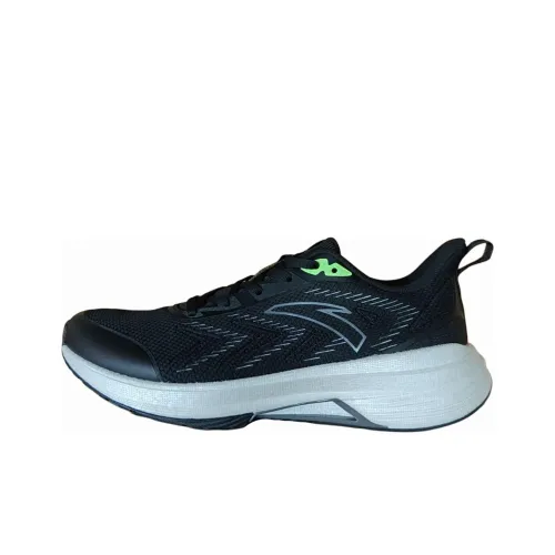 Anta Anti Slip Wear Resistant Low Top Running Shoes Men's Black White