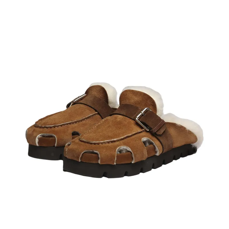 GRENSON Slip Resistant Closed Toe Slippers Women's Brown-2