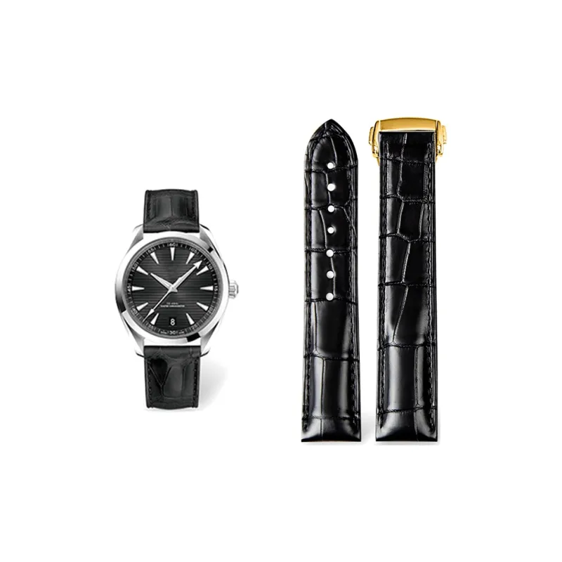 Craftsman Omega Compatibility Watch Band Genuine Leather Material-7