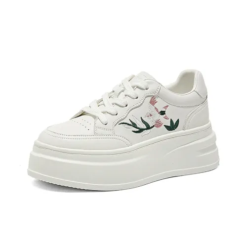 HARSON Skateboard Shoes Women's Low-Top White