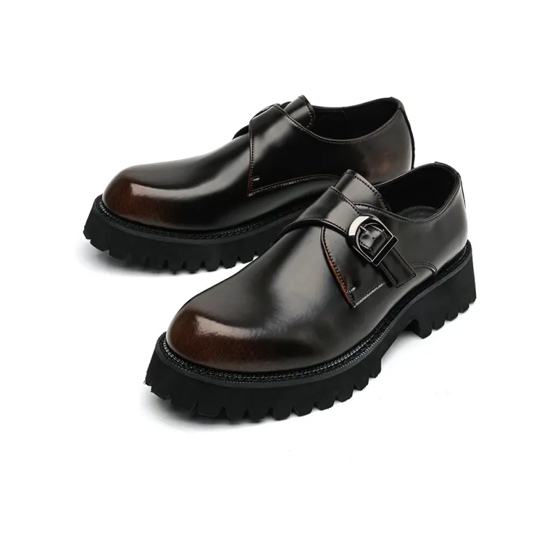 XIAOTOULANG Men's Casual Shoes Men Low Top Black/Brown-8