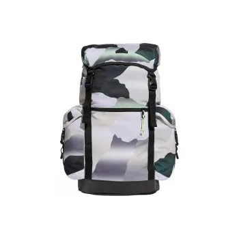 Adidas Recycled Polyester Backpack Regular Unisex White & Light Green & Dark Green & Black
