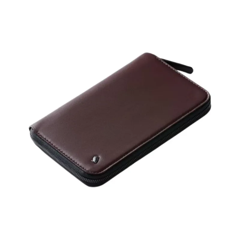 BELLROY Leather Passport Holder Unisex Red Brown-1