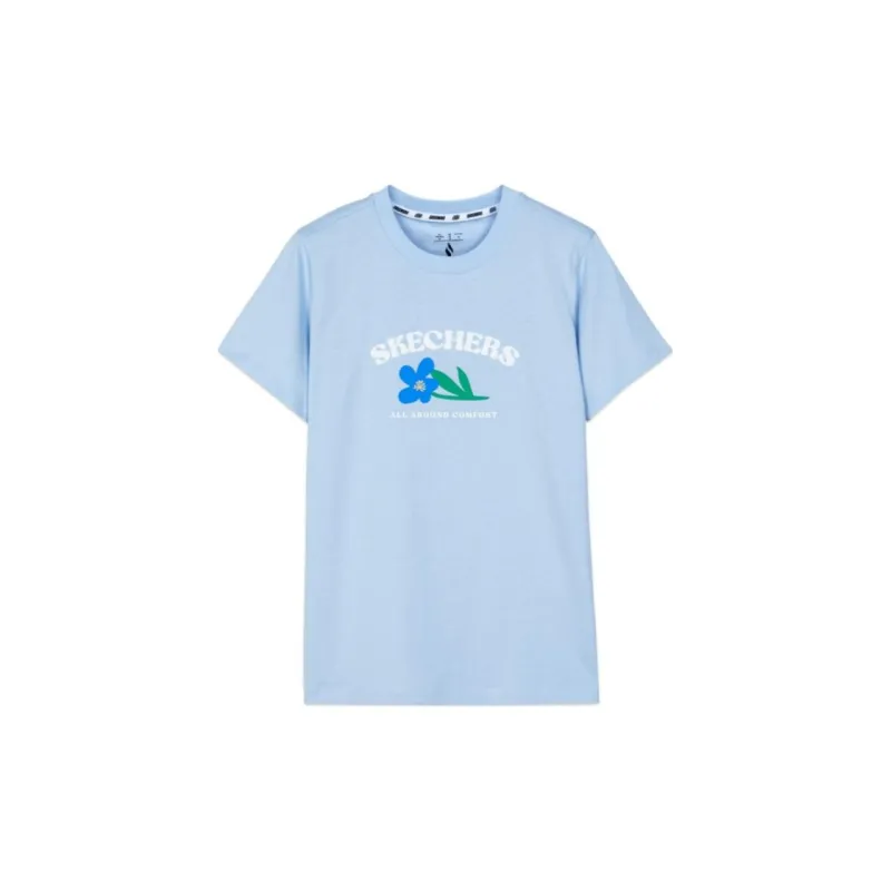 Skechers T Shirt Women's Cashmere Blue-1
