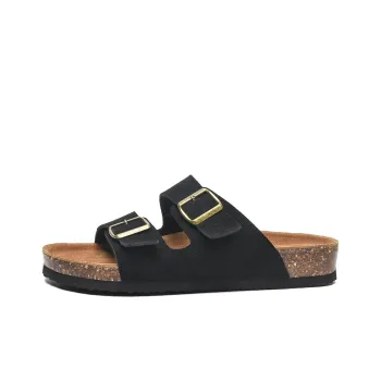 HLA Beach Sandals Men Black Khaki
