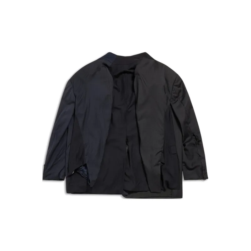 Balenciaga Jackets Coats Regular Unisex Coal Gray-1