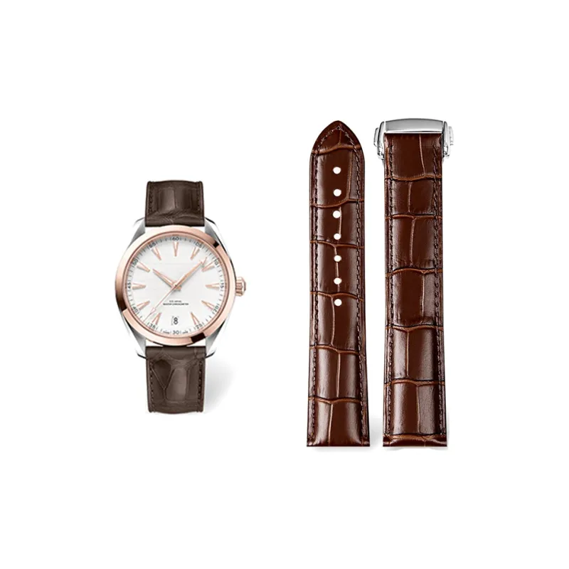 Craftsman Omega Compatibility Watch Band Genuine Leather Material-14