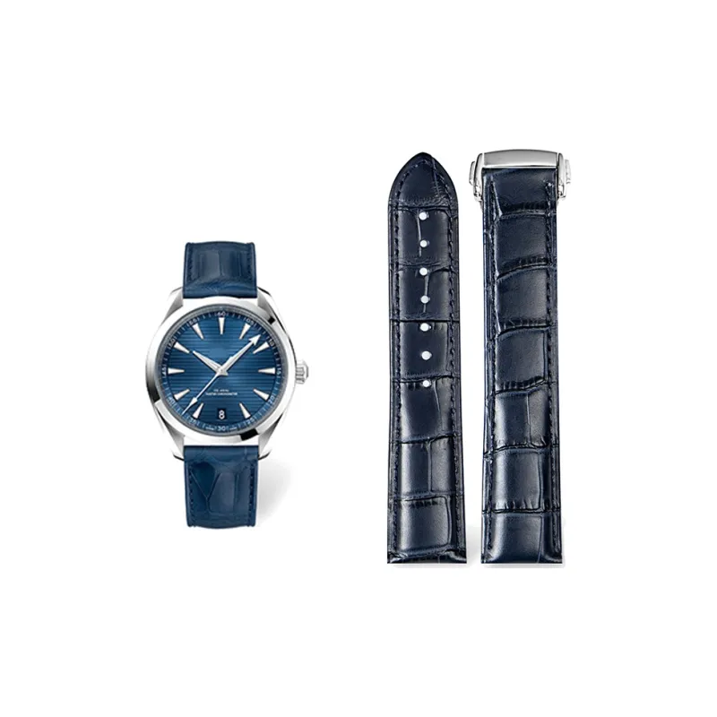 Craftsman Omega Compatibility Watch Band Genuine Leather Material-22