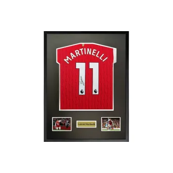 Three For Martin N'Gai 23 24 Arsenal, Autographed Soccer Apparel Jersey, Framed With SA Certificate