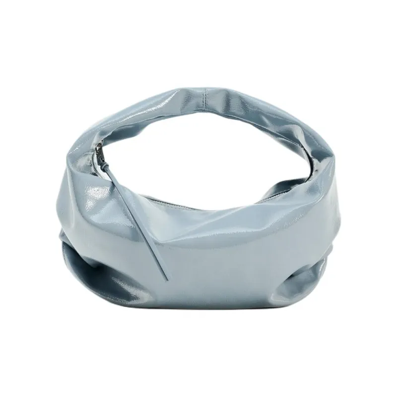 ZARA Polyurethane Handbag Trumpets Women's Blue-0
