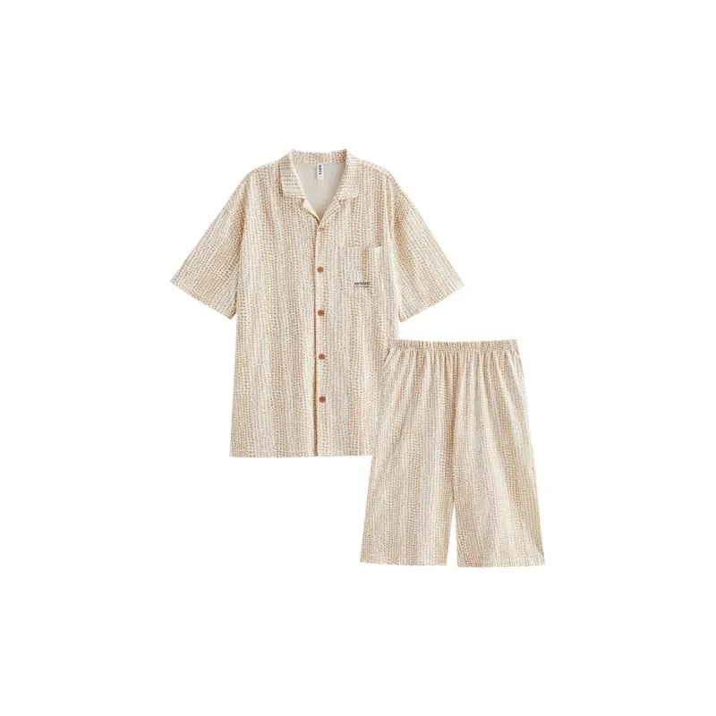 Peninsula City Pajama Set Men's Apricot-0
