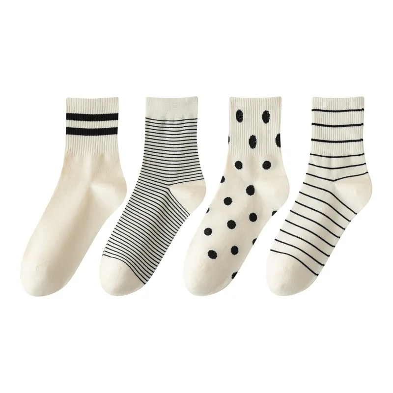 XXLLG Mid Calf Socks Women's 4 Pack-6