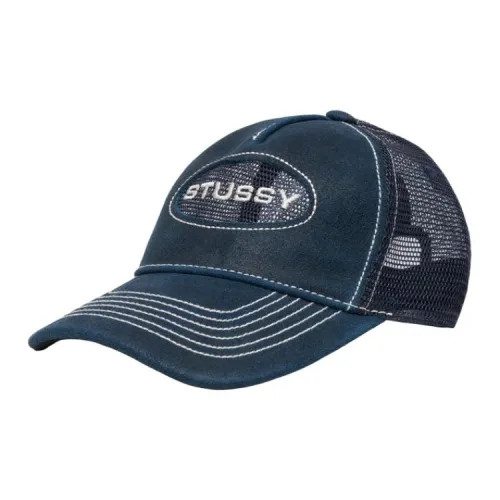 Stussy Low Pro Trucker Cut Out Leather Snapback