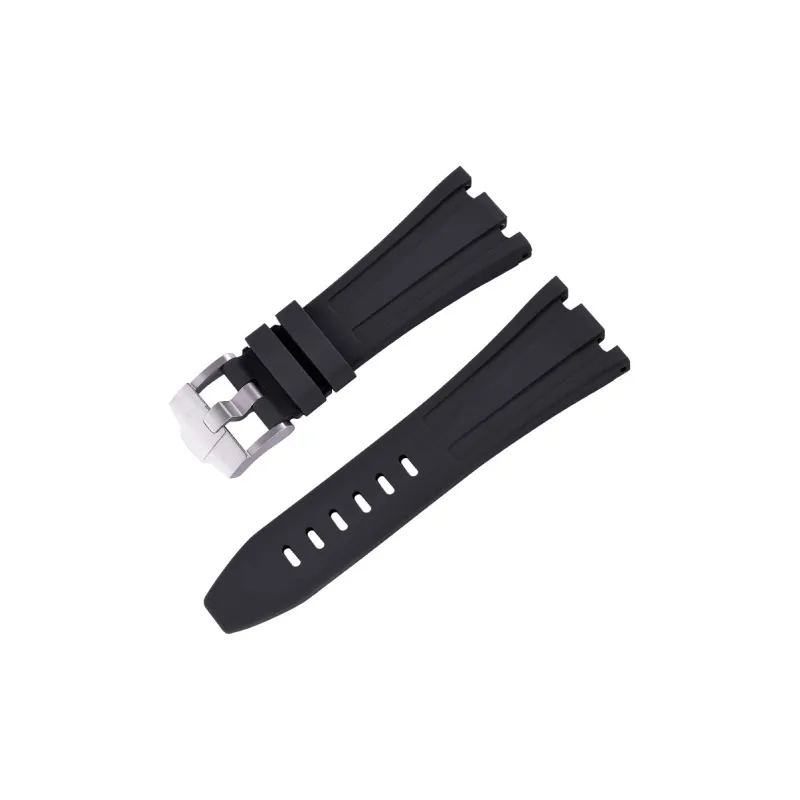 VAGENARI Fluoroelastomer Strap Compatibility With AP 26470.26480 Pin Buckle Models Watch Band Unisex-1