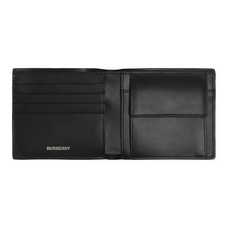 Burberry Cotton With Cow Leather Zero Wallet Card Clip Card Holder Regular Men's Archive Beige-3