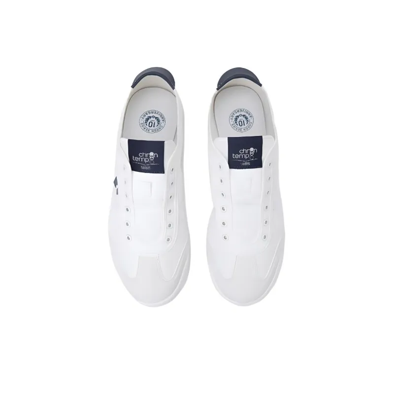 DESCENTE Cron Tempo Anti Slip Wear Resistant Low Top Casual Shoes Unisex White Blue-3