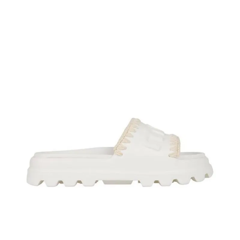 MOU Abrasion Resistant Slide Slippers Women's White-1