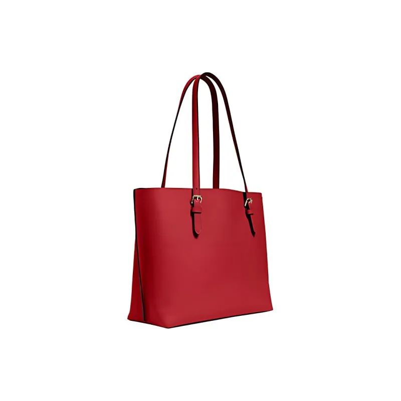 COACH Mollie Leather Tote Bag, Shopping Bag, Shoulder Bag, Handbag Tubas Women's Red-1