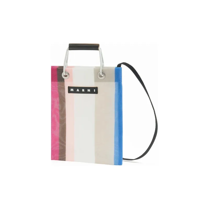 MARNI Polyamide With Metal Binding Portable Crossbody Bag Shoulder Bag Women's White & Multicolor-2