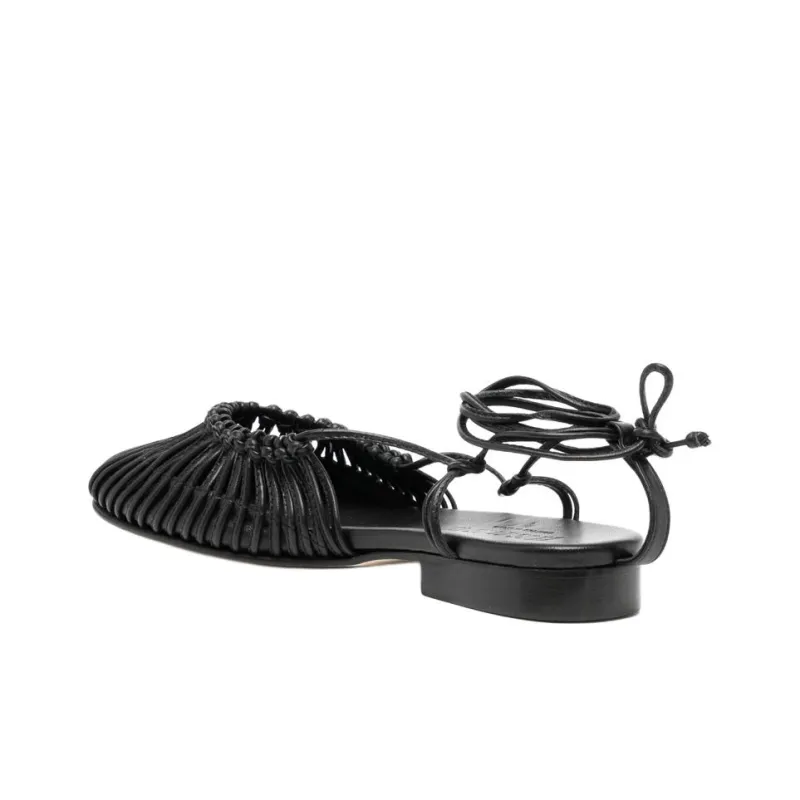HEREU Mantera Knotted Leather Sandals-3