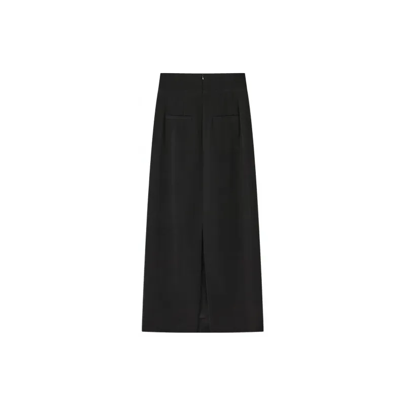 THE SEA LIFE Casual Long Skirt Women's Black Mage-1