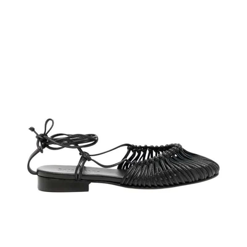 HEREU Mantera Knotted Leather Sandals-1
