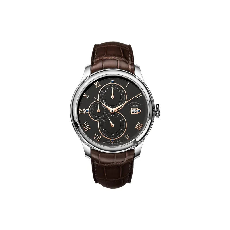 BORMAN Automatic Mechanical Movement Watch Men's Watches Gray Dial-6