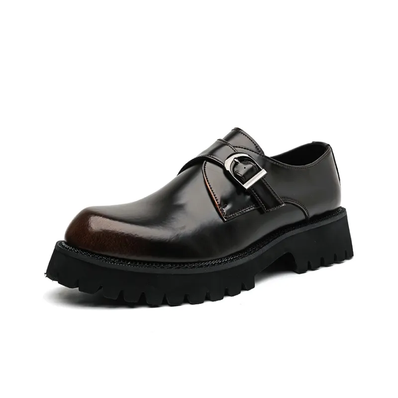 XIAOTOULANG Men's Casual Shoes Men Low Top Black/Brown-6