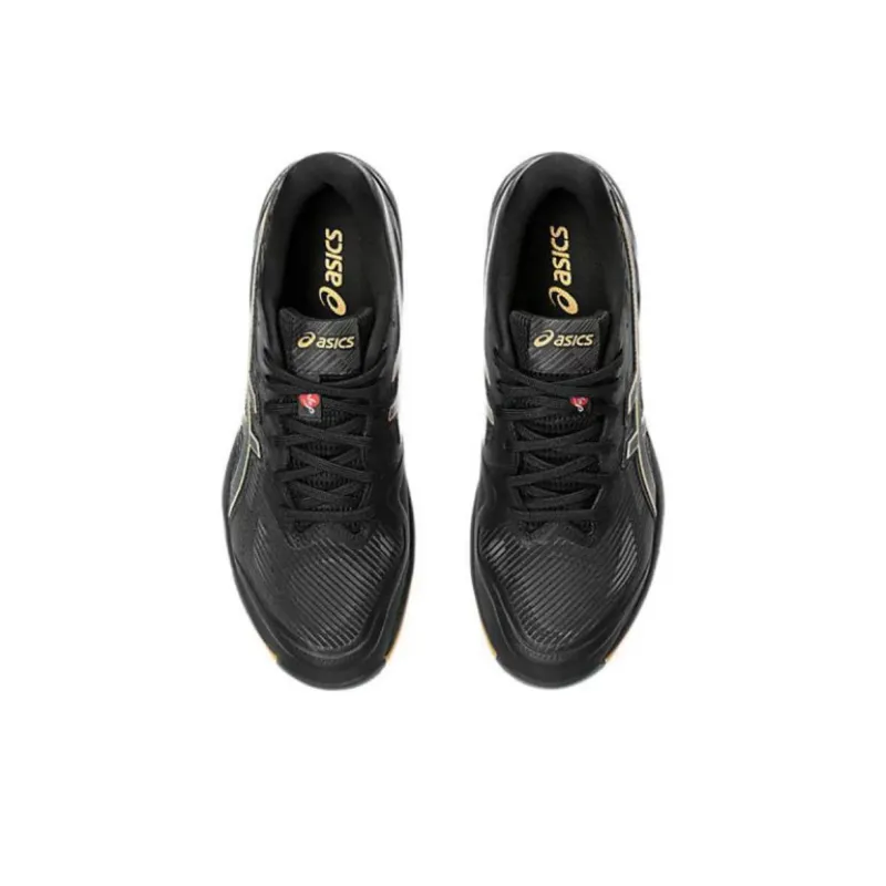 Asics Rote Anti Slip Wear Resistant Low Top Training Shoes Unisex Black-3