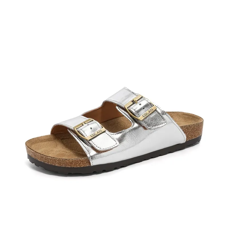 EBLAN Beach Sandals Women's Silver-1