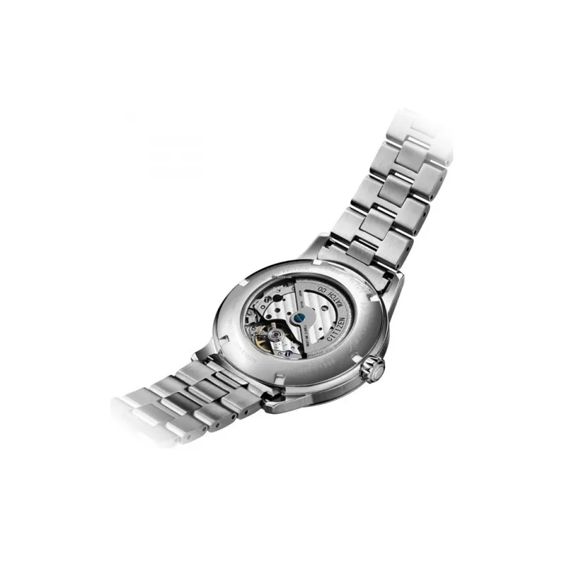 CITIZEN Automatic Mechanical Movement Stainless Steel Strap Watch Men's Watch Silver Dial-4